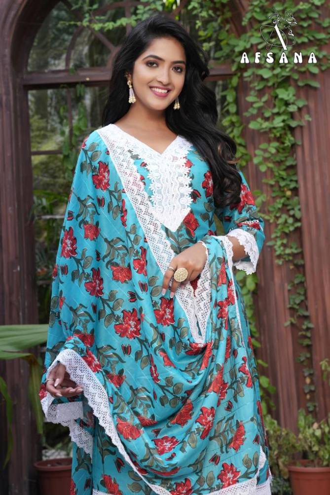 Rustam By Afsana Muslin Chikankari Work Kurti With Bottom Dupatta Wholesale Price In Surat